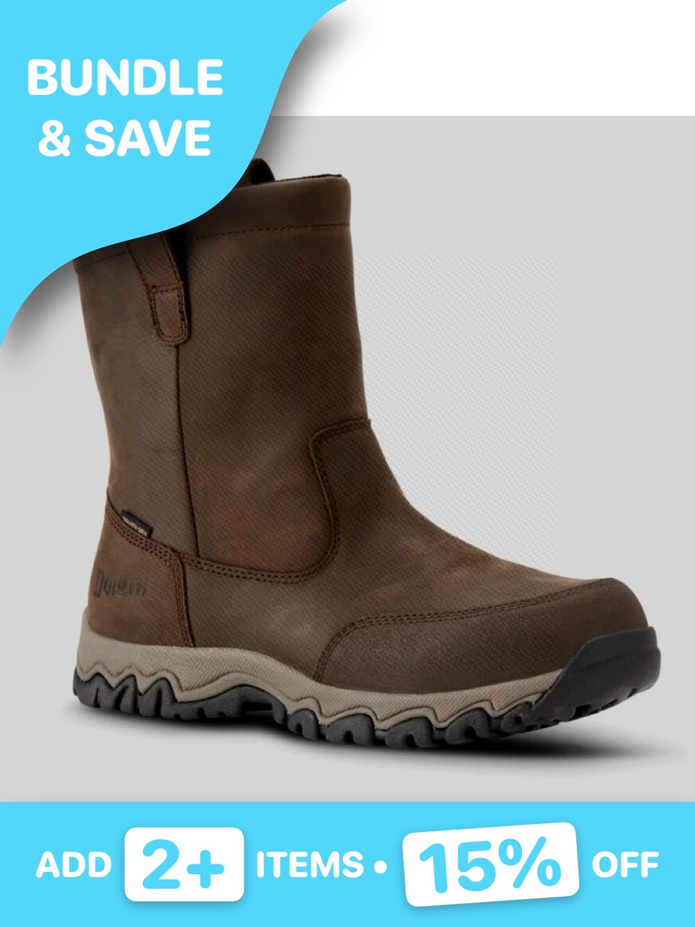 Duluth Men's Dark Brown Wild Boar Insulated Pull On Boots Size 12W